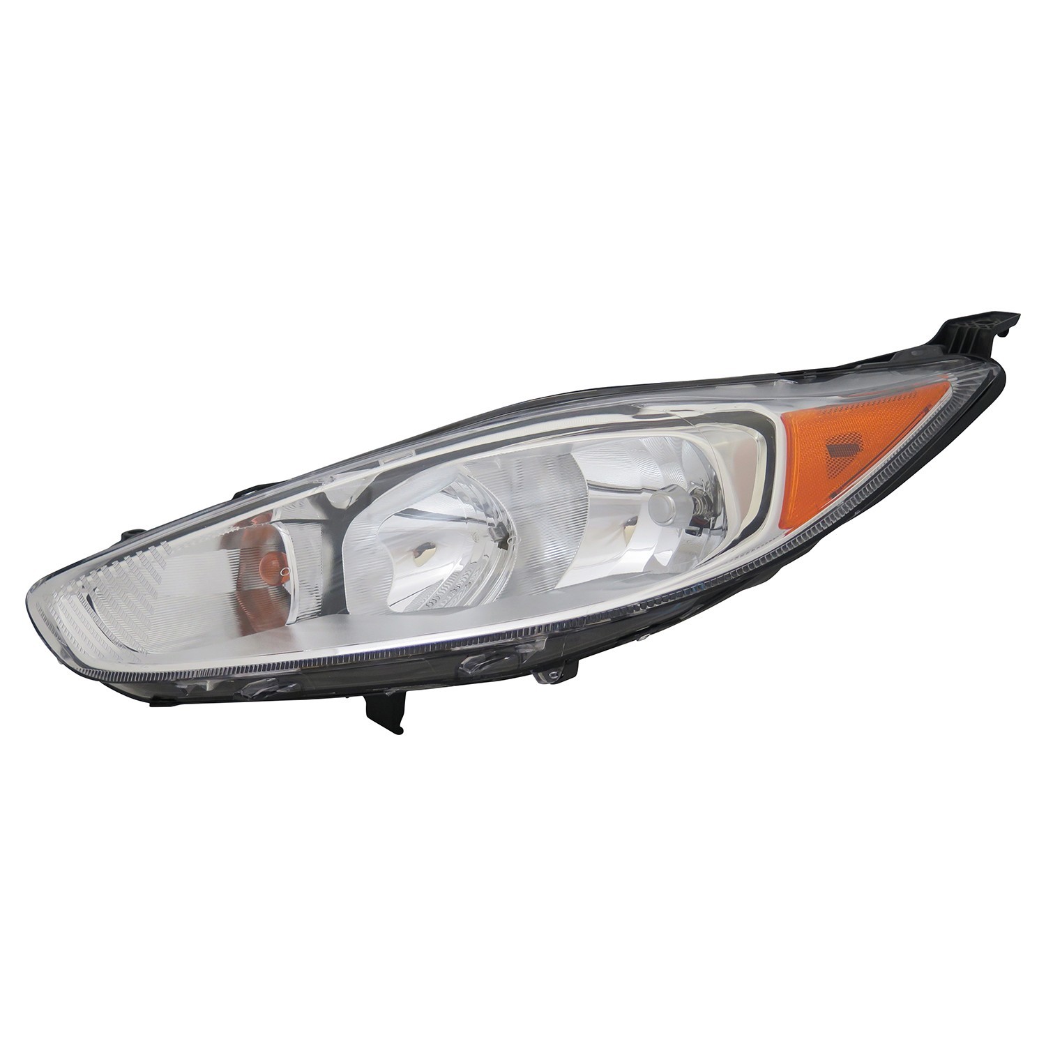 Headlight Assembly Composite Left Titanium CAPA for Ford Fiesta 2014–2016