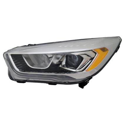 Headlight Assembly Composite Left Halogen w/Signature Lamps w/o Black Bezel CAPA for Ford Escape 2017–2019