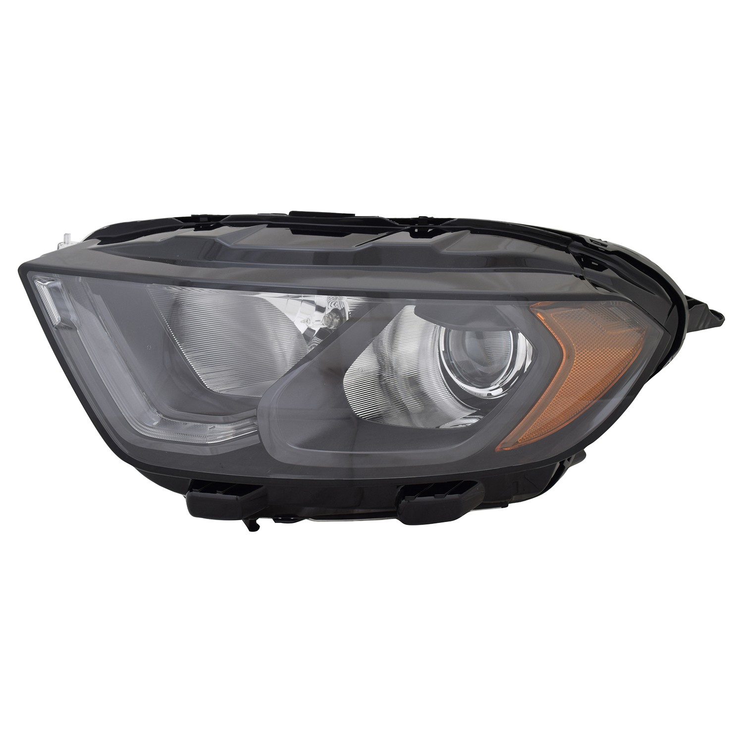 Headlight Assembly Composite Left w/DRL Black Bezel CAPA for Ford EcoSport 2018–2022