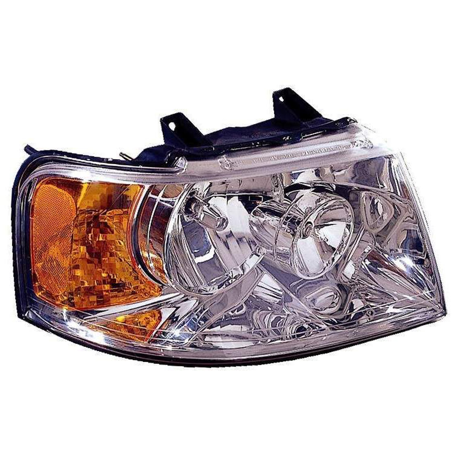 Headlight Assembly Composite Right May Require Additional Parts w/Chrome Bezel CAPA for Ford Expedition 2003–2006
