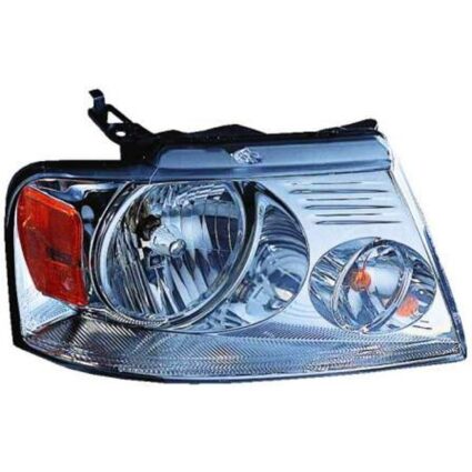 Headlight Assembly Composite Right w/Chrome Trim for Ford F-150 Lincoln Mark LT