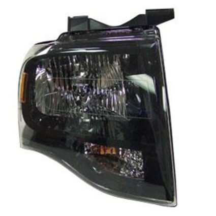 Headlight Assembly Composite Right w/Black-Out Black Housing for Ford Expedition 2007–2014