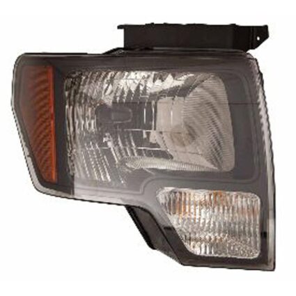 Headlight Assembly Composite Right Black Trim CAPA for Ford F-150 SVT Raptor 2010–2014