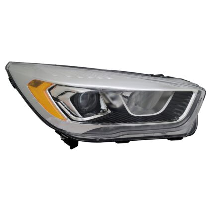 Headlight Assembly Composite Right Halogen w/Signature Lamps w/o Black Bezel CAPA for Ford Escape 2017–2019