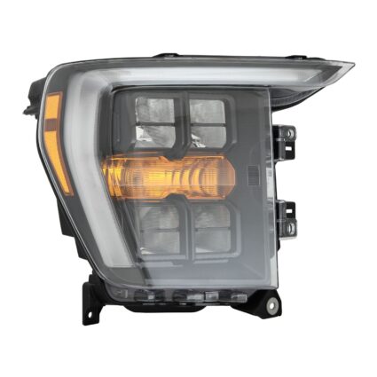 Headlight Assembly Composite Right LED w/o Adaptive Lighting w/o Black Appearance Pkg CAPA for Ford F-150 2021–2023