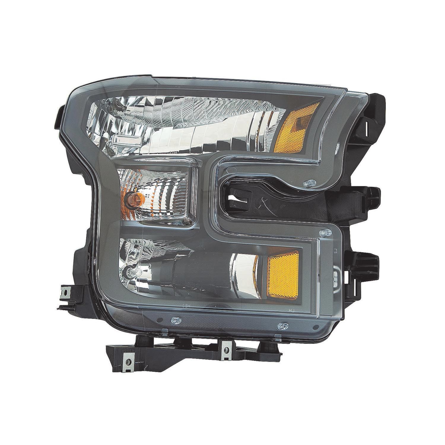 Headlight Lens Housing Right Halogen w/Special Edition Pkg Black Bezel CAPA for Ford F-150 Extended Cab Pickup Crew Cab Pickup 2016–2017
