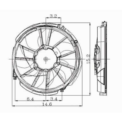 Engine Cooling Fan Assembly Left for Ford Taurus Mercury Sable