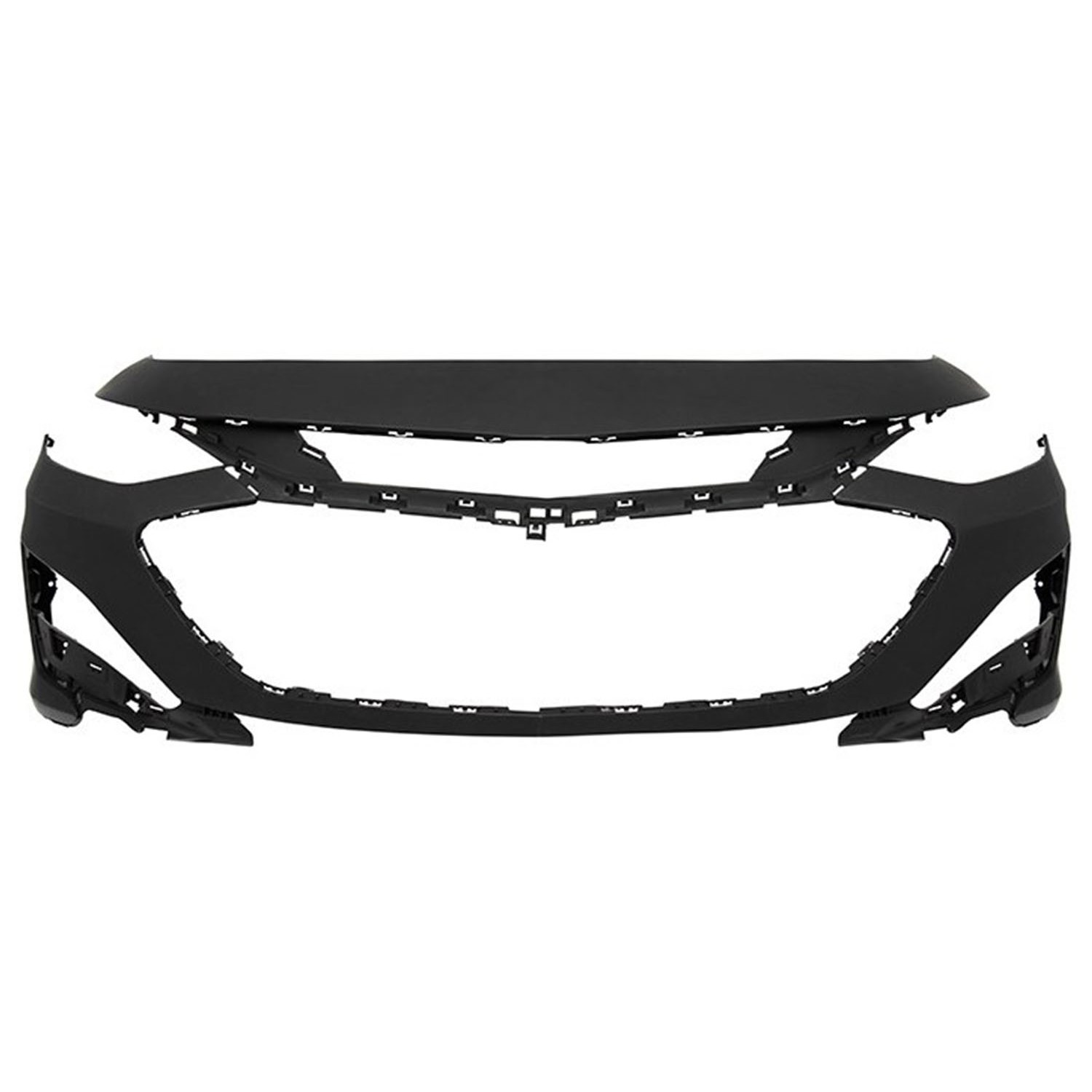 Bumper Cover Front w/o Parallel Park Assist Primed CAPA for Chevrolet Malibu 2019–2023