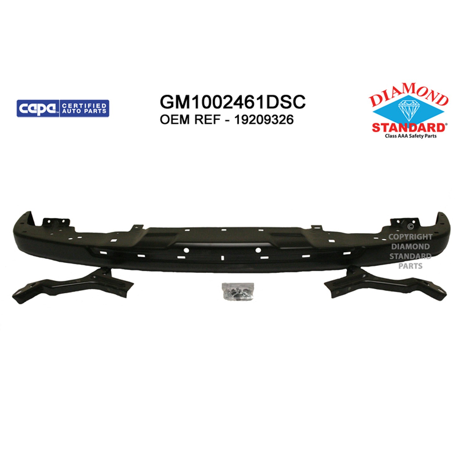 Bumper Face Bar Front Includes Brackets w/Brackets Primed CAPA for Chevrolet Colorado GMC Canyon