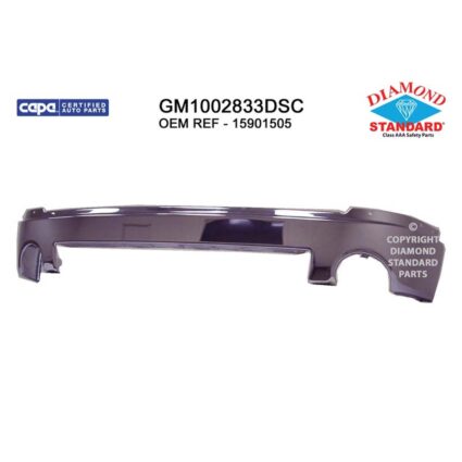 Bumper Face Bar Front w/o Towing Pkg Chrome CAPA for GMC Sierra 1500 SL SLT WT SLE 2007–2008