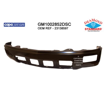 Bumper Face Bar Front w/Fog Lamps w/o Parking Aid Sensors Black CAPA for Chevrolet Silverado 1500 2014–2015