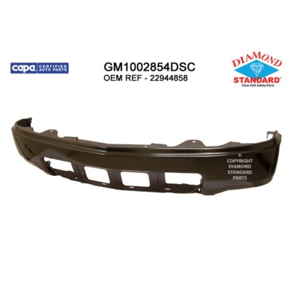 Bumper Face Bar Front w/o Fog Lamps w/o Parking Aid Sensors Black CAPA for Chevrolet Silverado 1500 2014–2015
