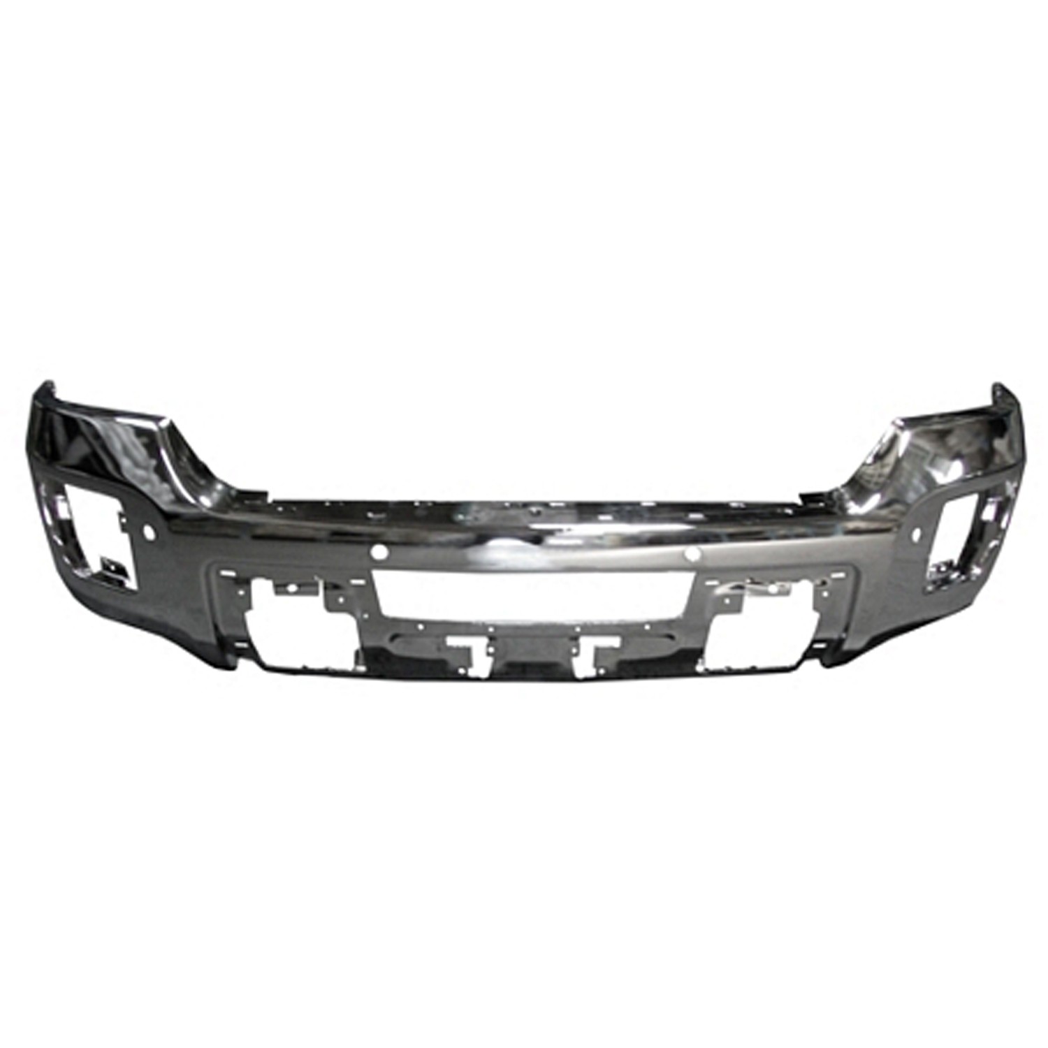 Bumper Face Bar Front w/Parking Aid Sensors Chrome for GMC Sierra 2500 HD Sierra 3500 HD