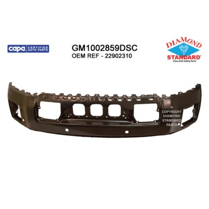 Bumper Face Bar Front w/Park Assist Primed CAPA for GMC Sierra 1500 2014–2015