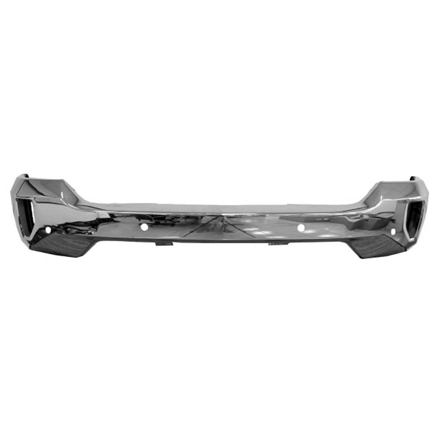 Bumper Face Bar Front w/Impact Bar Skid Plate w/Parking Aid Sensors w/Park Assist w/Fog Lamps Chrome CAPA for Chevrolet Silverado 1500 Silverado 1500 LD