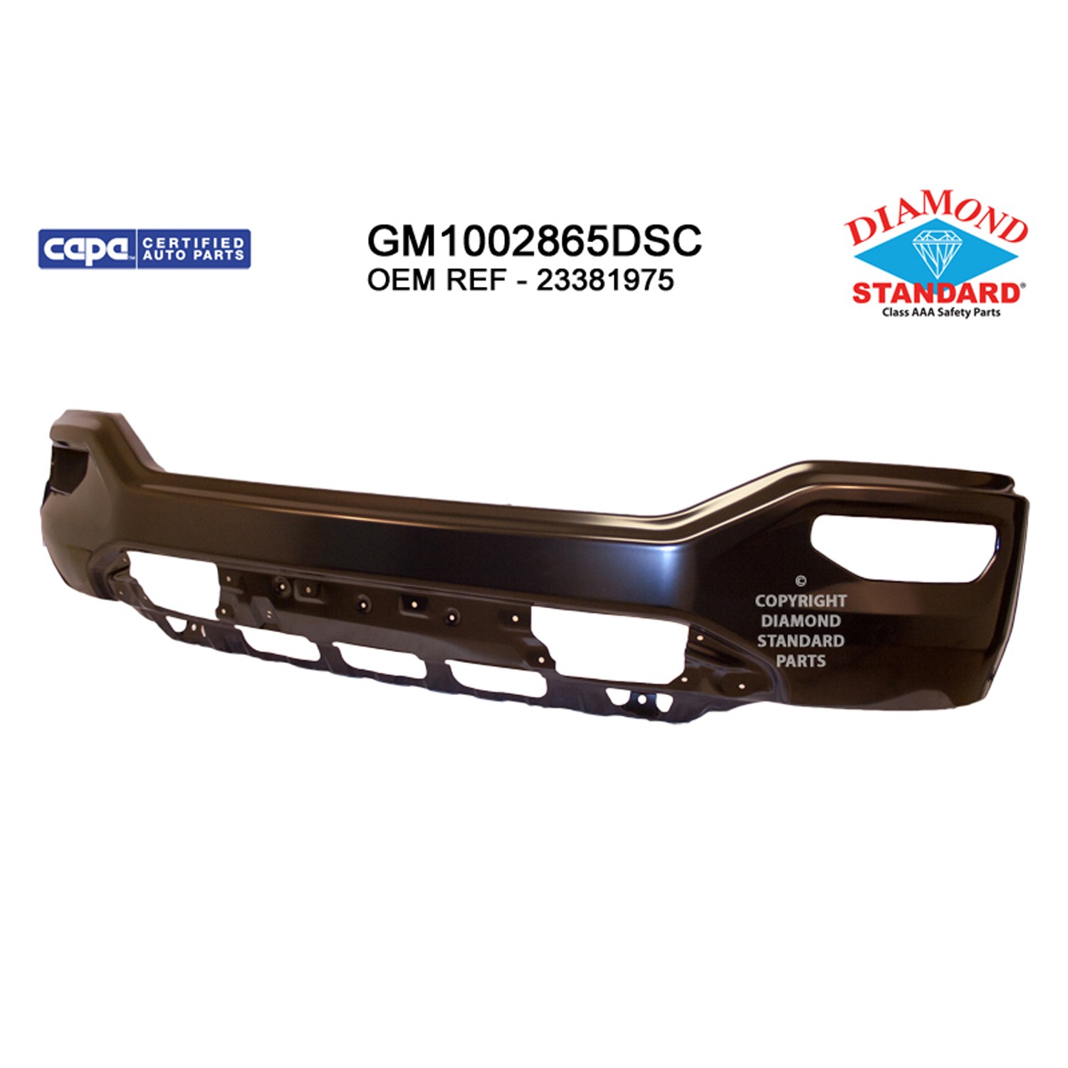 Bumper Face Bar Front w/o Park Assist Primed CAPA for GMC Sierra 1500 Sierra 1500 Limited