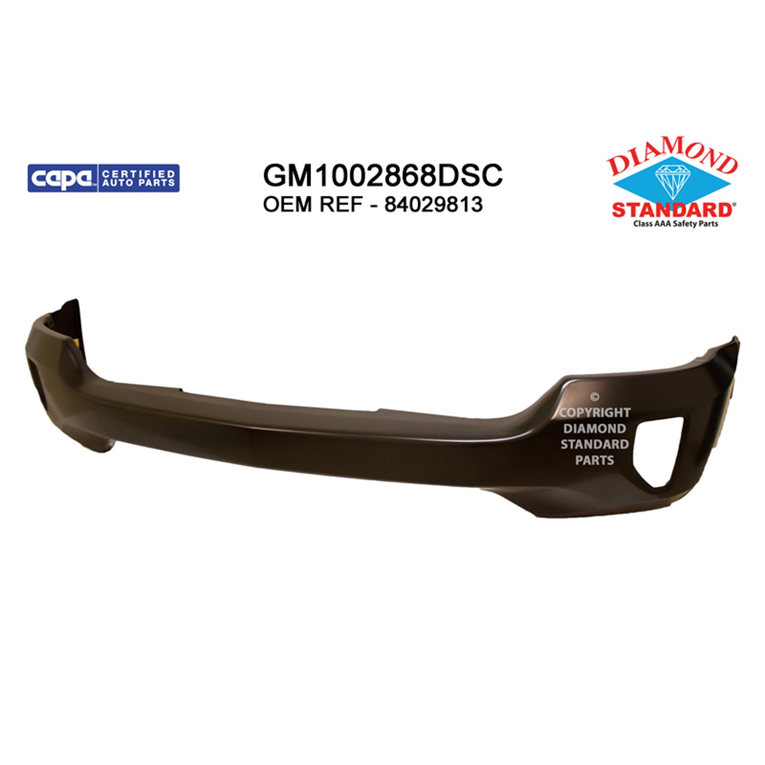 Bumper Face Bar Front w/Impact Bar Skid Plate w/Fog Lamps w/o Parking Aid Sensors Primed CAPA for Chevrolet Silverado 1500 Silverado 1500 LD