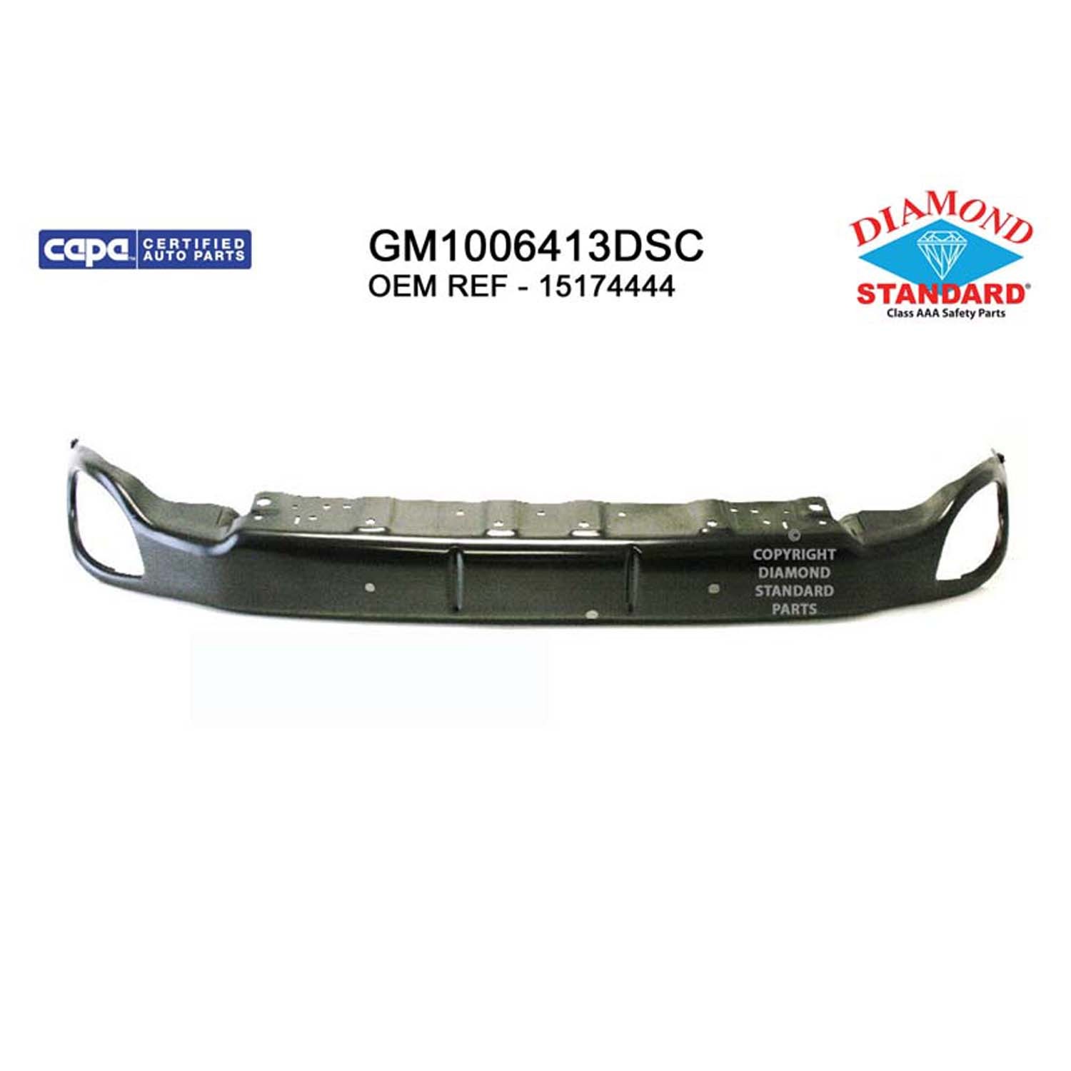 Bumper Cover Reinforcement Front Steel CAPA for Buick Rainier Chevrolet Trailblazer GMC Envoy Isuzu Ascender Oldsmobile Bravada