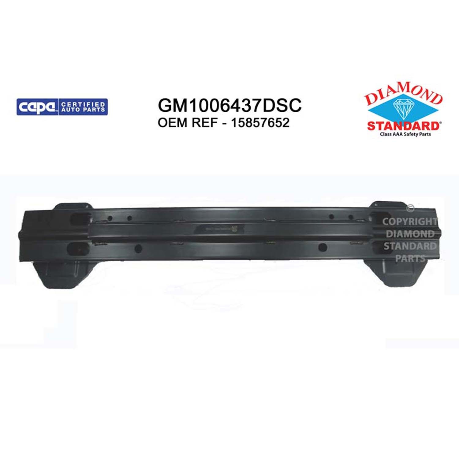 Bumper Cover Reinforcement Front CAPA for Chevrolet Equinox Pontiac Torrent