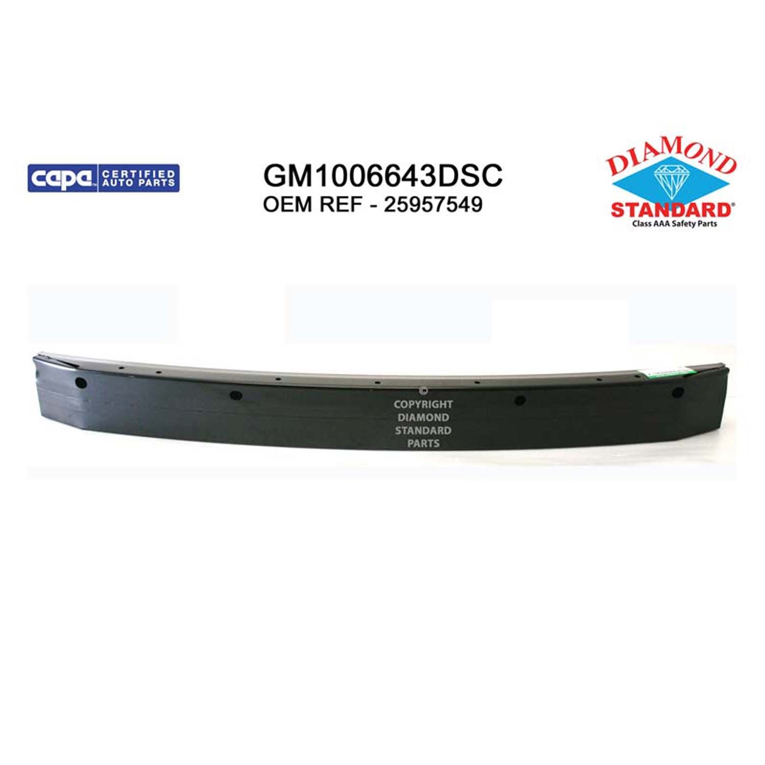 Bumper Cover Reinforcement Front CAPA for Chevrolet Impala Impala Limited Monte Carlo