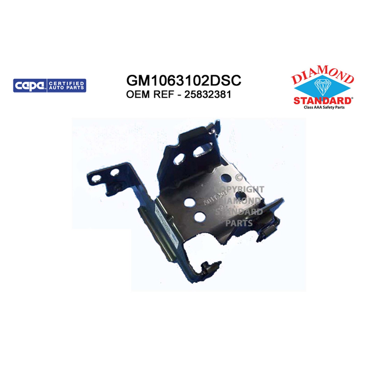 Bumper Support Front Right Inner Bracket CAPA for GMC Sierra 2500 HD Sierra 3500 HD