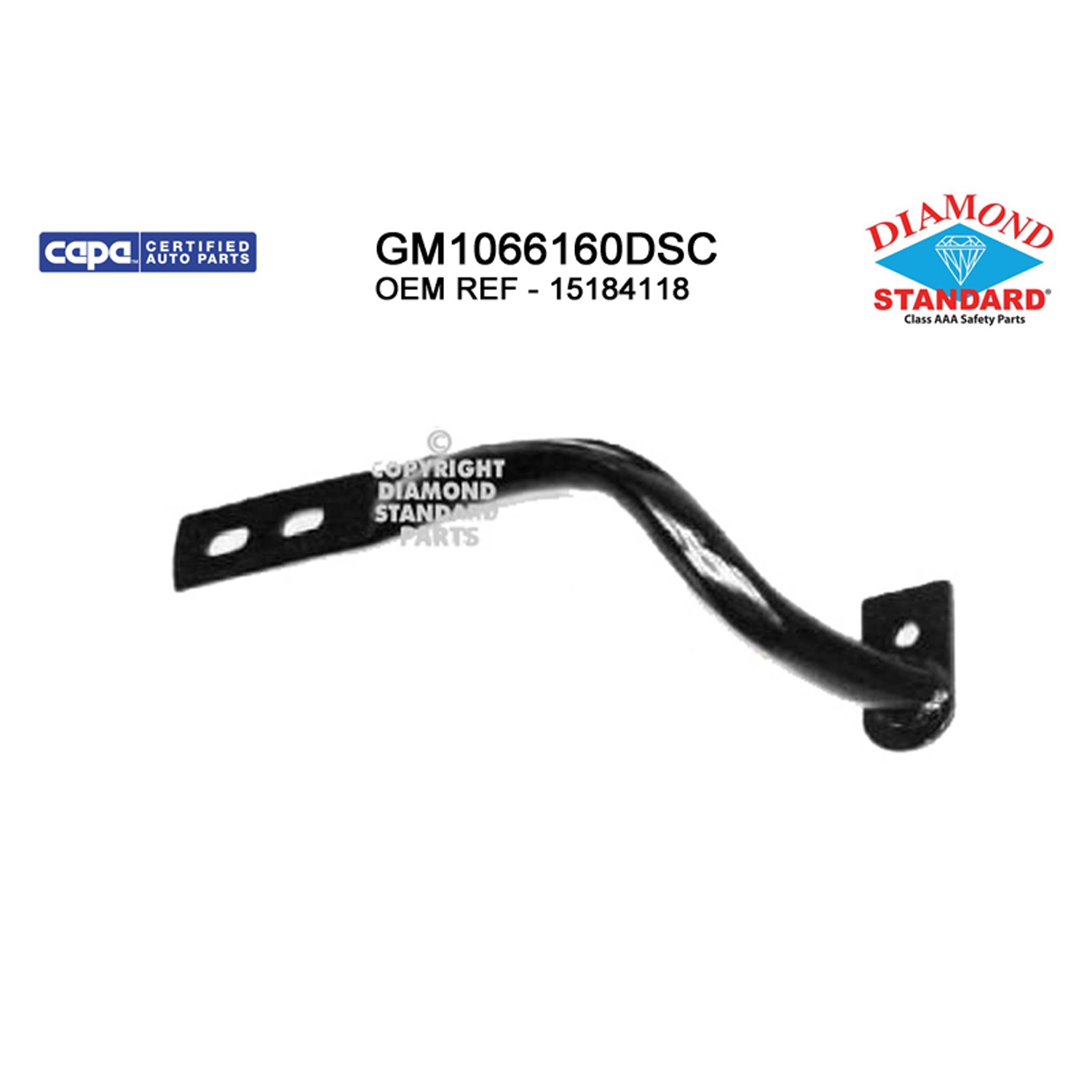 Bumper Bracket Front Left Outer Bar Brace CAPA for Chevrolet Silverado 1500 Silverado 1500 Classic GMC Sierra 1500 Sierra 1500 Classic Sierra 2500 HD Sierra 2500 HD Classic