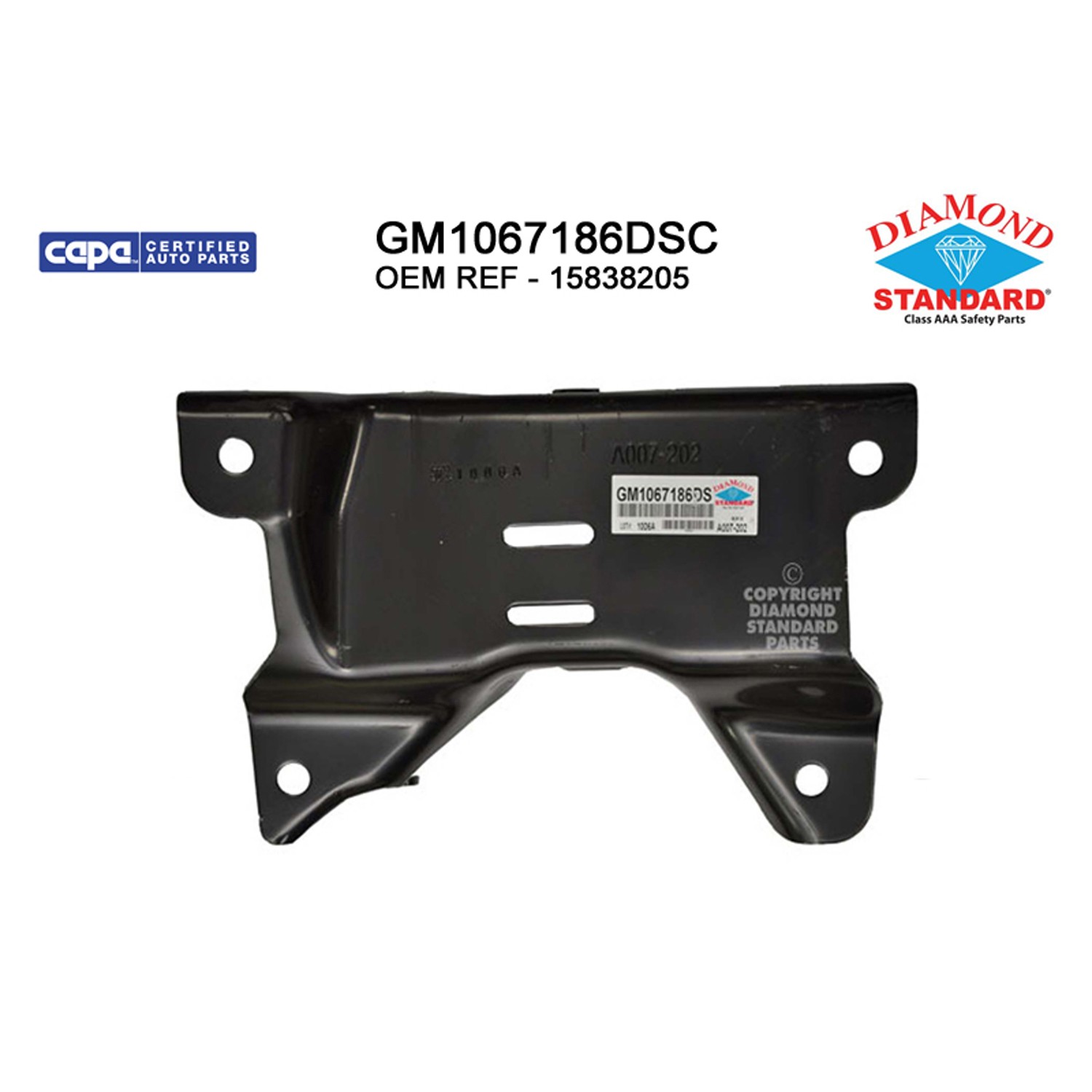 Bumper Bracket Front Right Outer CAPA for Chevrolet Silverado 2500 HD Silverado 3500 HD
