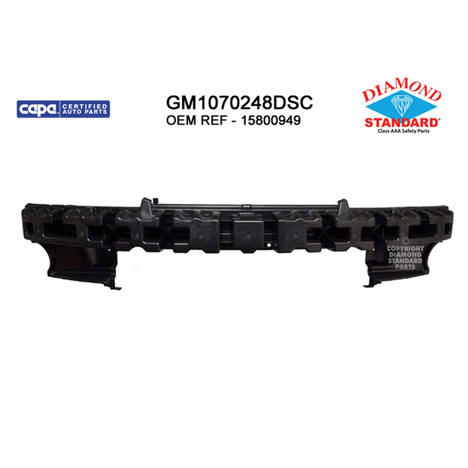 Bumper Impact Absorber Front CAPA for Buick Lucerne CX CXL CXL Special Edition 2006–2011