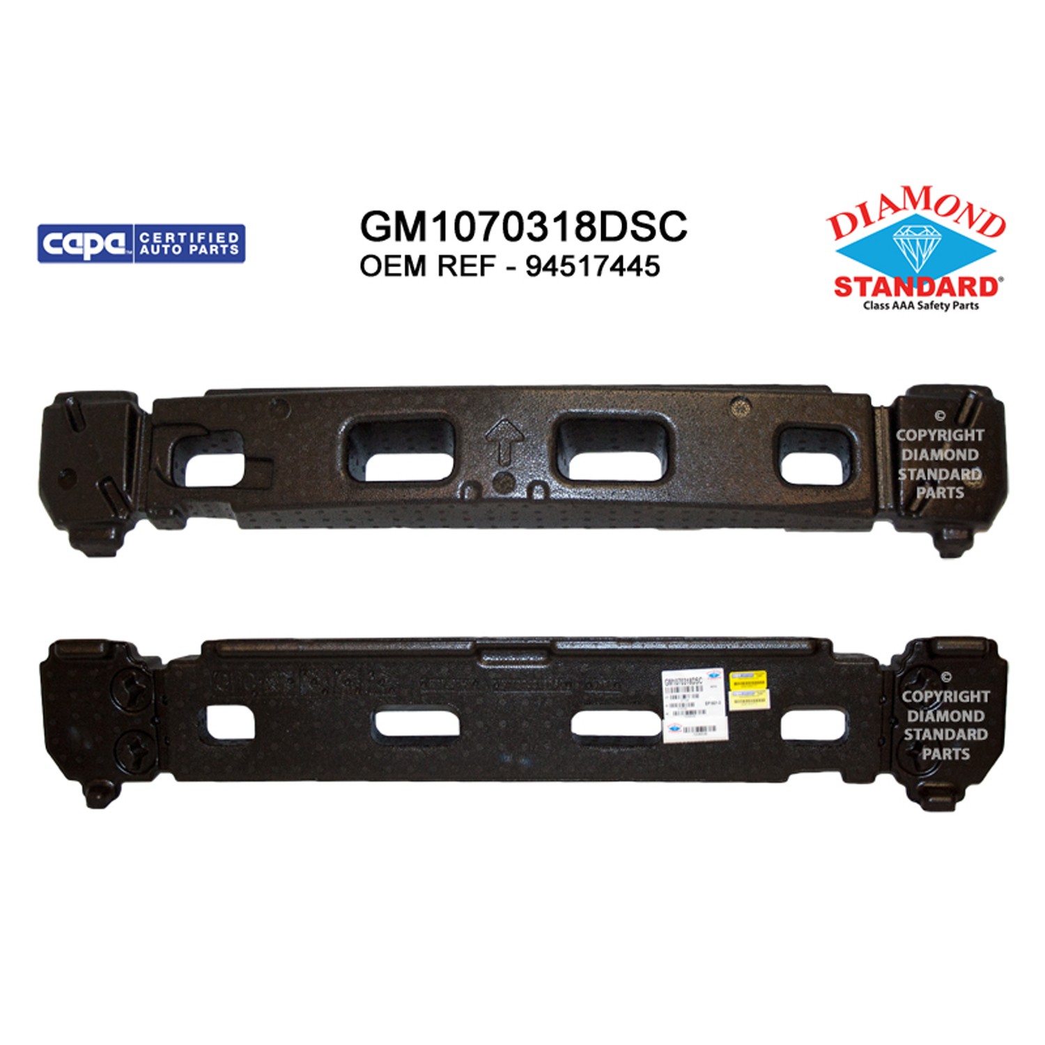 Bumper Impact Absorber Front Mexico Built CAPA for Chevrolet Trax 2017–2020