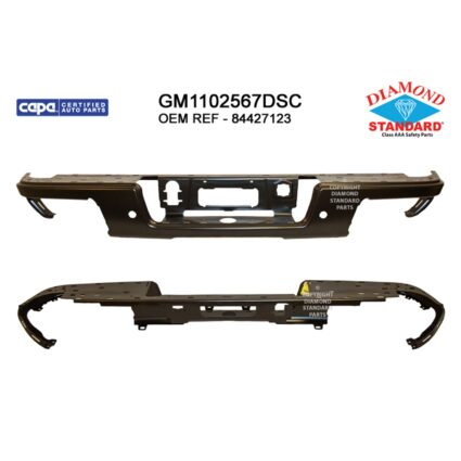 Bumper Face Bar Rear w/Parking Sensors Primed CAPA for Chevrolet Colorado GMC Canyon