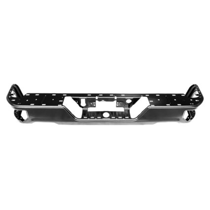 Bumper Face Bar Rear Dual Exhaust w/o Blind Spot Module Primed for Chevrolet Silverado 1500 Silverado 1500 LTD GMC Sierra 1500 Sierra 1500 Limited
