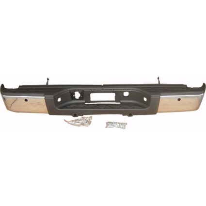 Bumper Assembly Rear w/Rear Object Sensors w/o Sensor Components Chrome for Chevrolet Silverado 1500 GMC Sierra 1500