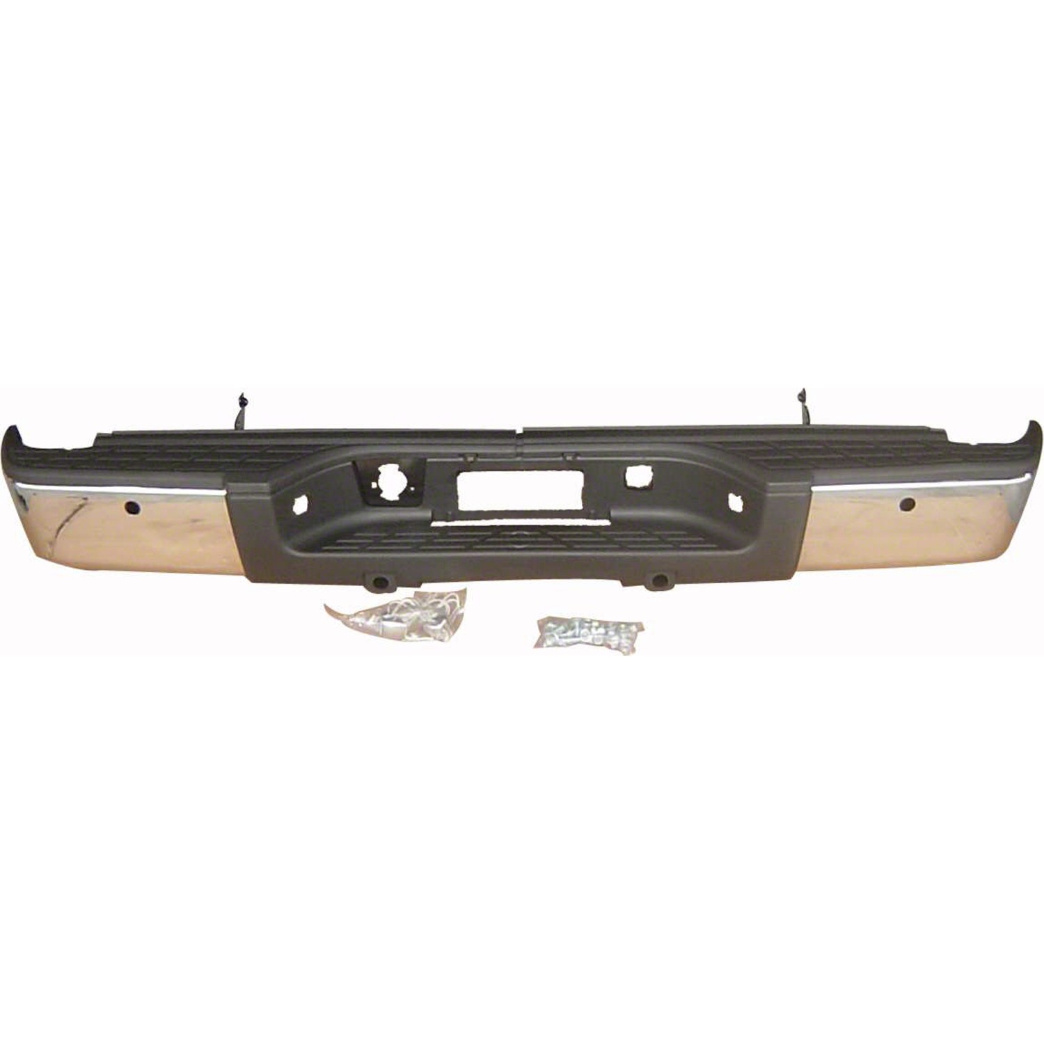 Bumper Assembly Rear w/Rear Object Sensors w/o Sensor Components Chrome for Chevrolet Silverado 1500 GMC Sierra 1500
