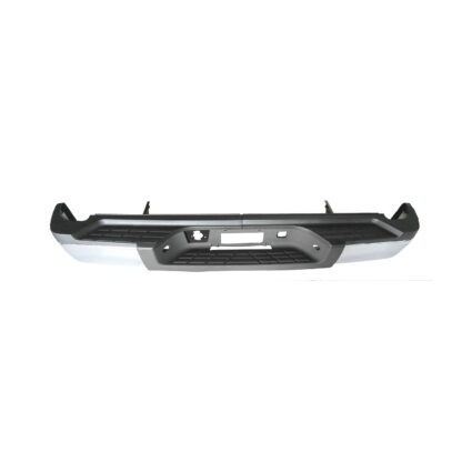 Bumper Assembly Rear (Single Rear Wheels) Single Rear Wheels w/o Rear Object Sensor Chrome CAPA for Chevrolet Silverado 2500 HD Silverado 3500 HD GMC Sierra 2500 HD Sierra 3500 HD