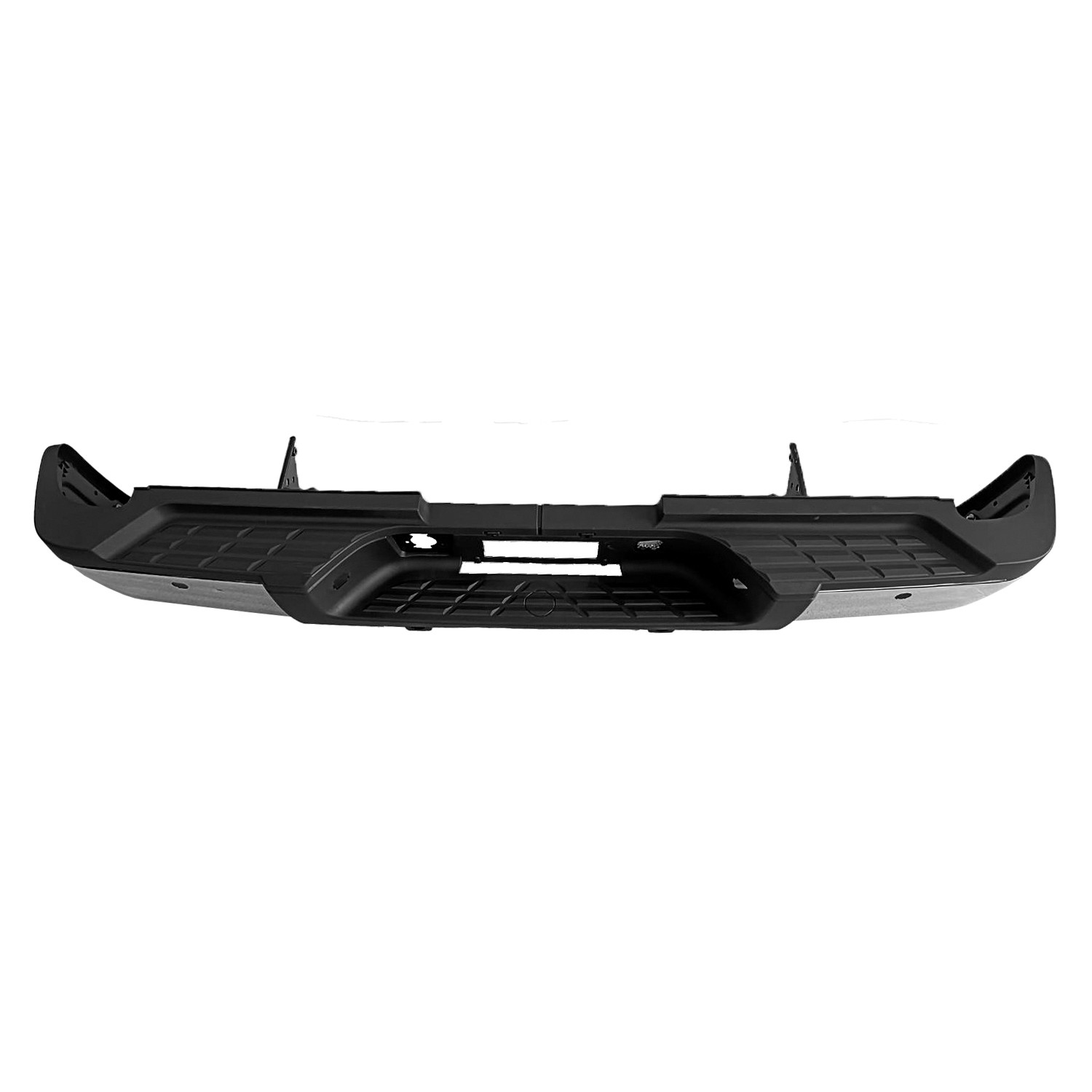 Bumper Assembly Rear Dual Rear Wheels w/Rear Object Sensor w/o Snsr Comp Chrome CAPA for Chevrolet Silverado 3500 HD GMC Sierra 3500 HD