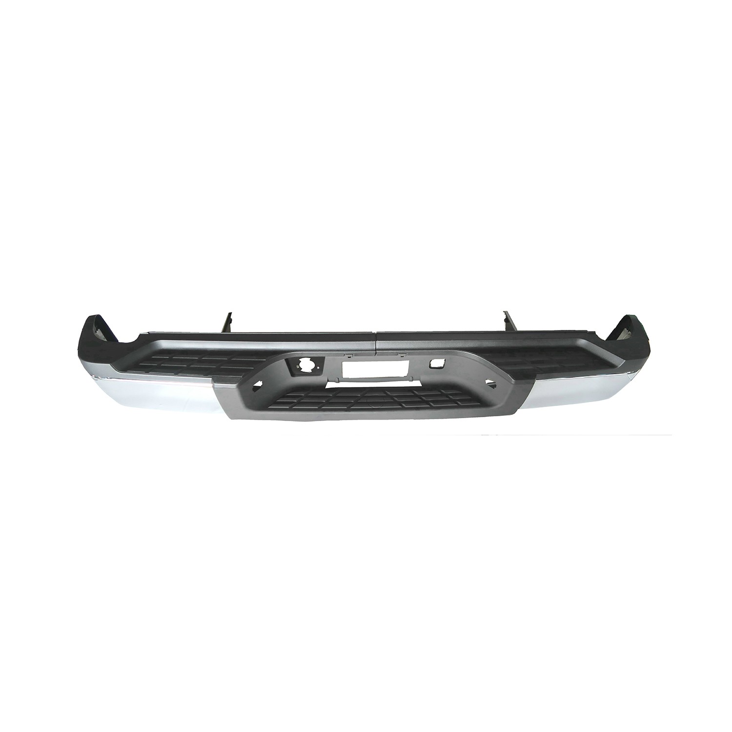 Bumper Assembly Rear w/o Rear Object Sensor Chrome CAPA for Chevrolet Silverado 2500 HD Silverado 3500 HD GMC Sierra 2500 HD Sierra 3500 HD