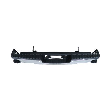 Bumper Assembly Rear w/Parking Aid Sensors w/o Sensors w/o Sensor Harness Chrome CAPA for Chevrolet Silverado 1500 GMC Sierra 1500 Sierra 1500 Limited