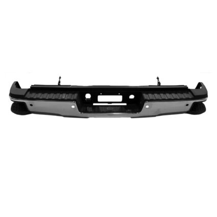 Bumper Assembly Rear Single Rear Wheels w/o Hitch Bar w/Park w/o Harness w/o Sensors Chrome for Chevrolet Silverado 2500 HD Silverado 3500 HD GMC Sierra 2500 HD Sierra 3500 HD