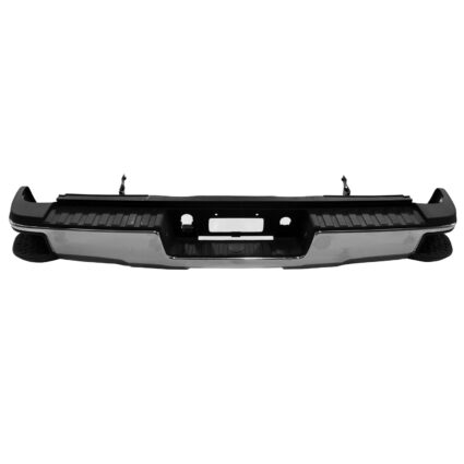Bumper Assembly Rear Single Rear Wheels w/Hitch Bar w/o Park w/o Harness Chrome for Chevrolet Silverado 2500 HD Silverado 3500 HD GMC Sierra 2500 HD Sierra 3500 HD
