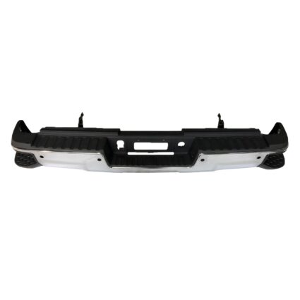 Bumper Assembly Rear Dual Rear Wheels w/o Hitch Bar w/Park w/o Sensors w/o Harness Chrome for Chevrolet Silverado 2500 HD Silverado 3500 HD GMC Sierra 2500 HD Sierra 3500 HD