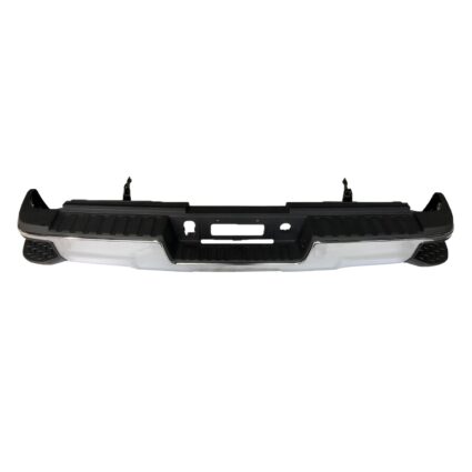 Bumper Assembly Rear Dual Rear Wheels w/Hitch Bar w/o Parking Aid Sensors Chrome for Chevrolet Silverado 2500 HD Silverado 3500 HD GMC Sierra 2500 HD Sierra 3500 HD
