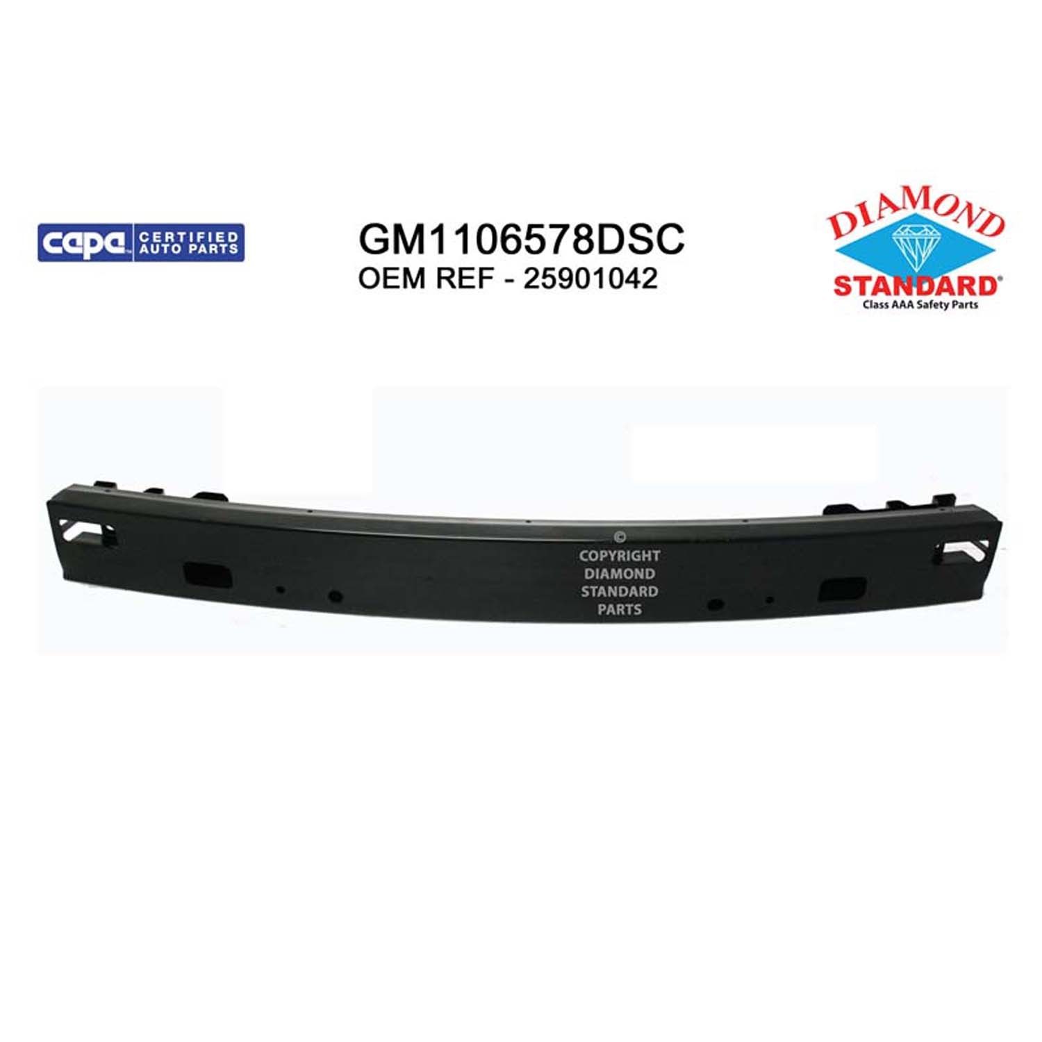 Bumper Cover Reinforcement Rear CAPA for Chevrolet Malibu Pontiac G6