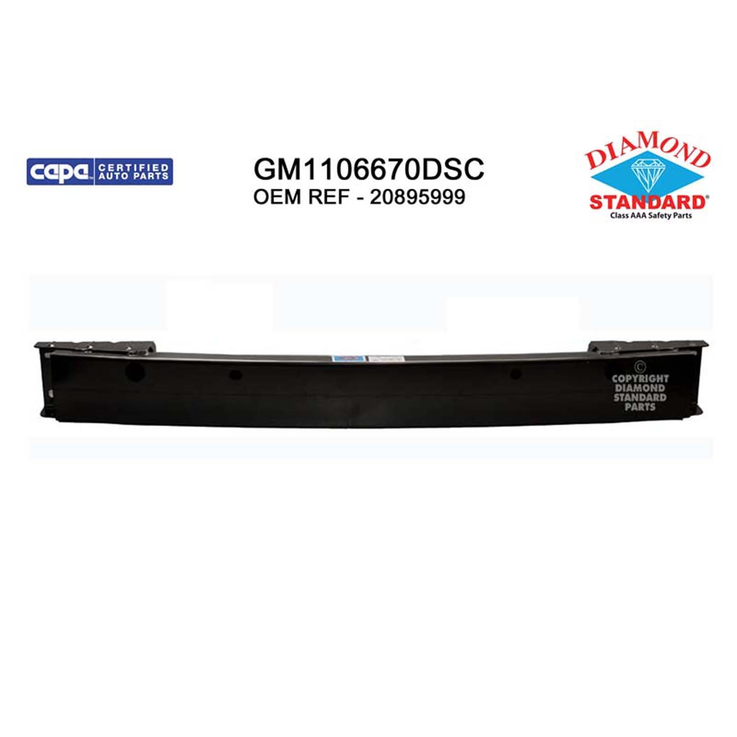 Bumper Cover Reinforcement Rear CAPA for Chevrolet Malibu Saturn Aura