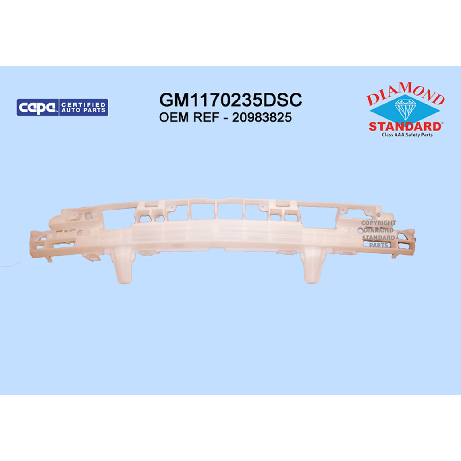 Bumper Impact Absorber Rear CAPA for Chevrolet Traverse 2013–2017