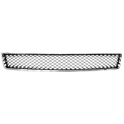 Grille Assembly Lower w/o Off Road Pkg Chrome w/Black Mesh CAPA for Chevrolet Avalanche Suburban 1500 Suburban 2500 Tahoe