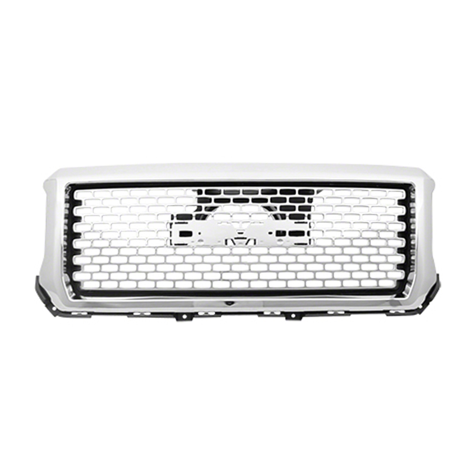 Grille Assembly Dark Gray w/Chrome Moulding CAPA for GMC Sierra 1500 Denali 2014–2015