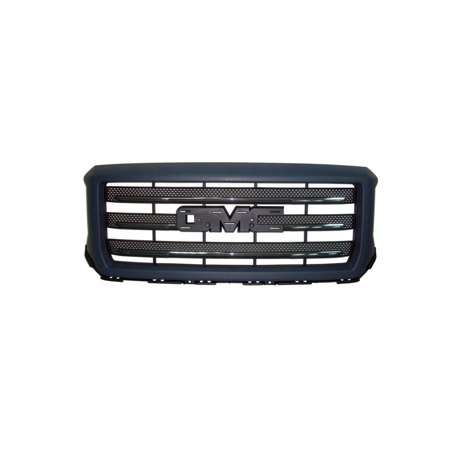 Grille Assembly w/All Terrain Pkg Chrome Grille/PTM Bezel CAPA for GMC Sierra 1500 SLT SLE 2014–2015