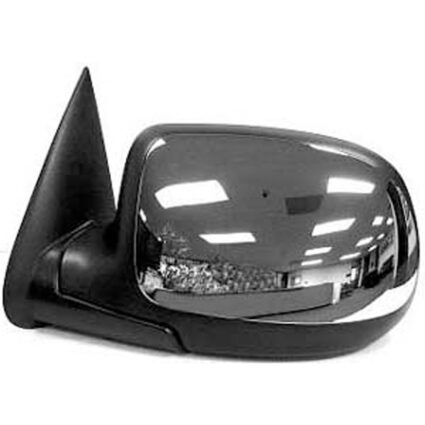 Door Mirror Assembly Left Standard Style Manual Remote w/Chrome Cover for Chevrolet Silverado 1500 Suburban 1500 Suburban 2500 Tahoe GMC Sierra 1500 Yukon Yukon XL 1500