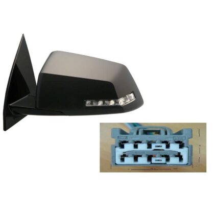 Door Mirror Assembly Left w/Signal Lamp Manual Fold for Saturn Outlook 2008–2010