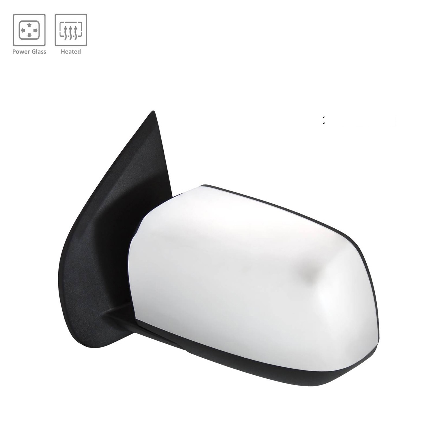 Door Mirror Assembly Left Power Heated 2nd Design Chrome for Chevrolet Colorado GMC Canyon